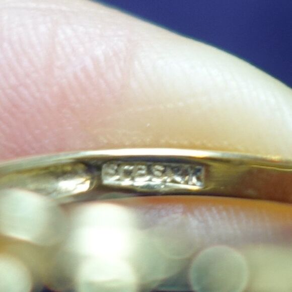 vintage dark topaz in 14K YG - Picture 5 of 5